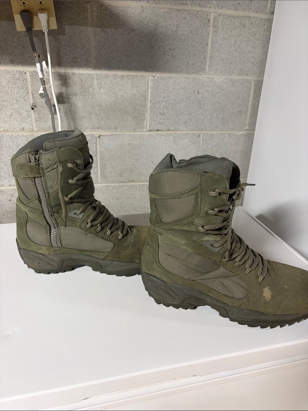 Reebok Olive Green Tactical Lace-Up Boots